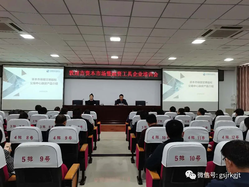 甘肅股權(quán)交易中心在敦煌市舉辦的資本市場暨融資工具培訓(xùn)會(huì)上作業(yè)務(wù)輔導(dǎo)